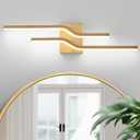 24 Inch Modern Gold LED Bathroom Vanity Light, 5CCT Dimmable Bathroom Light Fixtures Over Mirror, 1600LM Linear Hardwired LED Vanity Light Fixture Modern Wall Lamp for Bathroom (Gold)