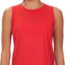 Dragon Fit Women's Ice Silk Workout Tank Tops Sleeveless Cropped Yoga Shirt for Running Gym Summer (Large, Bright Red)