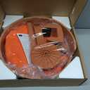 Cat Bed Desk with Pet Mat, Cat Hammock for Desk with Bowl, 360 Rotation and Adjustable Height, Orange