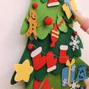 Felt Christmas Tree Set, 3.2ft Wall Hanging DIY Christmas Tree with LED Light Strings Detachable Ornaments DIY Felt Tree Craft Kits for Xmas Gifts Home Door Decoration