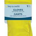 Household Gloves Latex Free Cleaning Grey and Yellow Gloves with Soft Lining Long Cuff 15" & Grip (2 Pair), X-Large