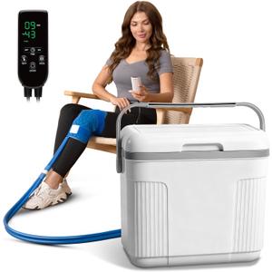 Cold Therapy Machine,Cold Therapy System with Programmable Controller,Ice Machine Knee Replacement Recovery System for Knee After Surgery,Cryotherapy Pain Relief System for Hip Thigh Calve Elbow Ankle