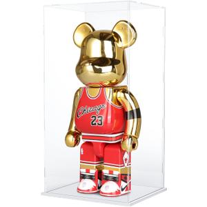 Choowin 29 inch Tall Acrylic Display Case for Lego Space 10341 Display Thickened Clear Acrylic Display Cases for Collectibles Figures Doll Bearbrick 1000 Assemble Dustproof Display Box(White Base) (15.7x11.8x29.5 inch / 40x30x75 cm)