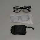 Blue Light Blocking Glasses - Fashion Square Eyeglasses, Anti UV Ray Computer Gaming Glasses Blue Blockers for Women/Men (Black & Black)