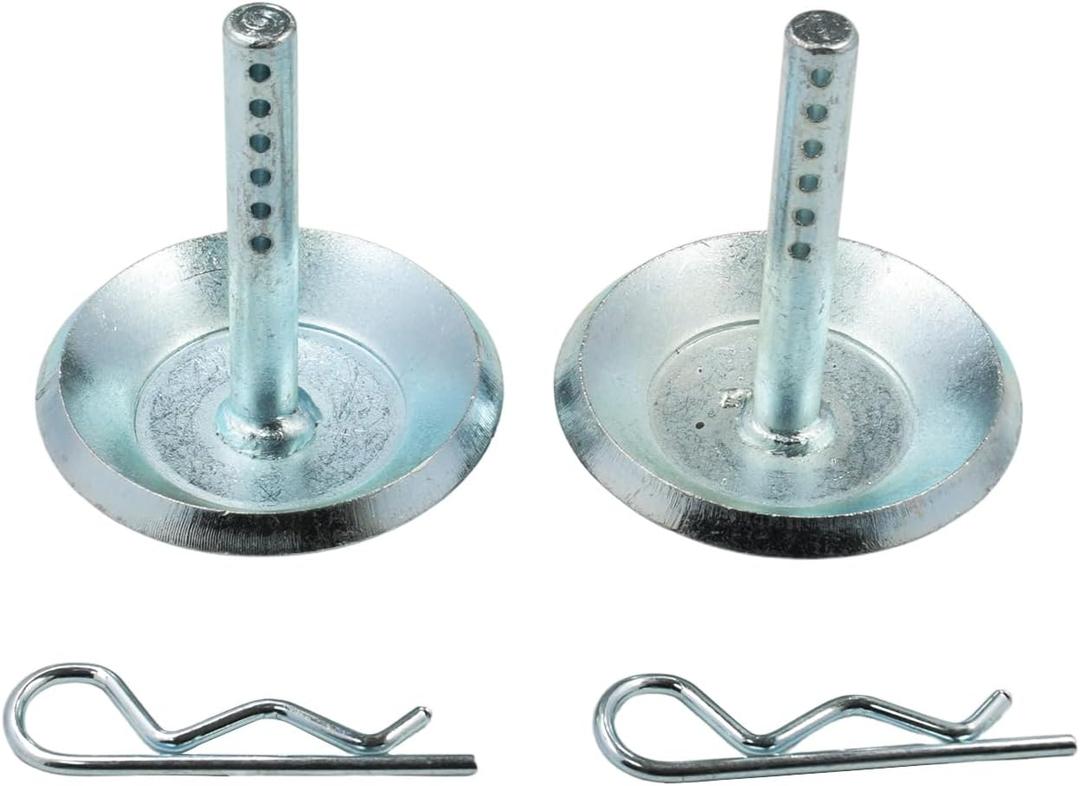 Snow Plow Skid Shoes 2205071 2208864 for Polaris ATV & UTV Snow Plows, ATV UTV Snow Plows Skid Shoes for Polaris RZR Sportsman ACE Series Super Duty Hardened Steel Non-Slip Base & Quick-Release Pin