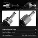 front CV Axle Shaft Assembly with balancer for TSX 2009-2013 2.4L | Accord 2008-2014 L4 2.4L,Civic 2014 L4 1.8L engine Replace OE 44306TA0A50 44306TL2E50 44306T2AA00 44306T2AA50