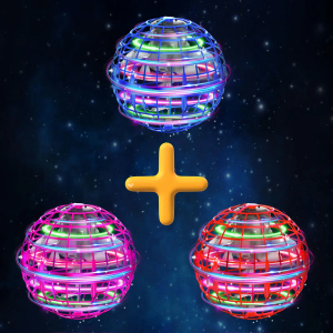 3 Pcs Flying Orb Ball Toys(Blue+Red+Pink) Soaring Hover Boomerang Spinner Hand Controlled Mini Drone for Kids Adults Outdoor Indoor