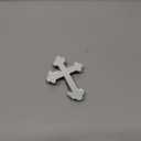 10pcs Acrylic Baptism Cross Cake Topper, Mirror Cross Cake Decor, Gold Holy Communion (4'', Silver Mirror)