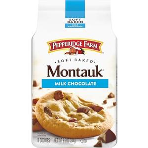 Pepperidge Farm Montauk Soft Baked Milk Chocolate Chunk Cookies, 8.6 Oz Bag (8 Cookies), 05/31/26, Pack Of 3