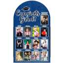 CroBlissful 27 x 16 Inch Graduation Photo Board Picture Frames Wall Decor Collage Display Blue Felt Board for 4 x 3 Inch Photo DIY Picture Holder 2026 Graduation Party Decorations