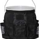 5 Gallon Bucket Tool Organizer Bag, Multi-Purpose Car Bucket Wash Tool with Mesh Storage Pockets, Universal Vehicle Cleaning Supplies Accessories for Home, Gardening, Fishing