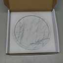 Decorative Round Marble Tray,8 Inches Diameter, Natural White Stone Vanity Organizer