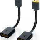 VCE 2-Pack HDMI Male to Female Swivel Adapter HDMI Extension Gold Plated Converter for Google Chrome Cast, Roku Streaming Stick