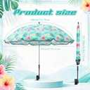 Shinylin 2 Pcs Hawaii Beach Chair Umbrella with Clamp 44" Adjustable Design