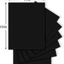 11x17 Black Card Stock, 100 Sheets, 80lb Thick, A3 Paper, Poster Paper, Display Board for Art & Crafts, Exhibits