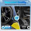 Tesla Model Y Juniper Accessories Mud Flaps 2025-2026 [ Protect Paint,No Drilling] OEM Upgrade Fixed Position: Sturdy PP; Hanging Position: TPV Rubber Plastic for Model Y Juniper (4 Pcs)