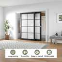 EaseLife 8FT/96in Bypass Double Sliding Pocket Door Hardware Kit,Commercial Grade,Aluminum,Bypassing Closet Door Track for 2 Door System,Slide Smoothly Quietly,Easy Install,No Doors