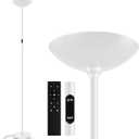 BoostArea Dimmable Floor Lamp,30W 3000LM Super Bright LED Torchiere Standing Lamp with Remote & Touch Control,71 in Tall Pole Sky Modern Floor Lamps for Living Room Bedroom Office,2700k-6500k,White