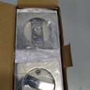 Brushed Nickel Privacy Pocket Door Hardware, 2 3/8" Backset, Zinc Alloy Heavy Duty Square Pocket Door Lock Silver, Solid Pocket Door Handle(1 Pack)