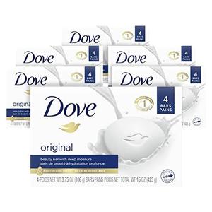 Dove Beauty Bar Soap Original 24 Count for Soft, Smooth Skin, with 1/4 Moisturizing Cream 3.75 oz Dove Beauty Bar Soap Original 24 Count for Soft, Smooth Skin, with 1/4 Moisturizing Cream 3.75 oz
