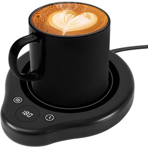 Mug Warmer, 3 Temperature Settings Coffee Mug Warmer, 2-12H Timed Settings Coffee Warmer, Digital Display Mug Warmer for Desk with Touch Control, 25W Coffee Cup Warmer for Tea, Coffee, Milk, Candles