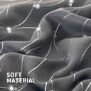 BGment Short Blackout Curtains 40 Inches Length for Small Window, Grommet Thermal Insulated Window Drapes with Wave Line and Dots Printed for Kitchen Bedroom, 2 Panels, Each 42 x 40 Inch, Dark Grey