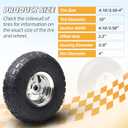 AR-PRO (4 Pack) 10" Pneumatic Tire and Wheel, 4.10/3.50-4, 5/8" Bore, Set of 4