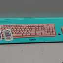 Logitech MK270 Wireless Keyboard and Mouse Combo for Windows, 2.4 GHz Wireless, Compact Mouse, 8 Multimedia and Shortcut Keys, 2-Year Battery Life, for PC, Laptop - Rose