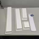 Melannco Arlington Floating Wall Shelves for Bedroom, Living Room, Bathroom, Kitchen, Office, Nursery, Set of 4, White