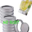 Wide Mouth Canning Lids and Rings for Ball or Kerr,Mason Jar Large Lids and Bands Set of 12