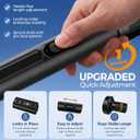 ALLZONE Adjustable Tension Curtain Rod, 40-157 inches, Heavy Duty Curtain Rods No Drilling, Anti-Slip Tension Rod for Window, Shower, Outdoor & Patio, Easy to Install, 1.26In Diameter, Black