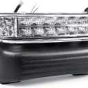 Club Car Precedent LED Headlight Assembly with Front Bumper, Replacement or Upgrade for 2004-Up Electric Golf Carts,OEM #102524801