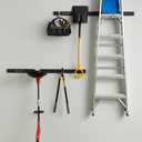 Rubbermaid Fasttrack Garage Storage Utility Hooks 7 Piece Black All in One Rail Hook Kit and Tool Organizer Heavy Duty for Home/Garage/Shed/Garden