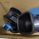 Geedel Rotary Cheese Grater Cheese Shredder - Upgraded 5-in-1 Cheese Grater with Handle and Strong Suction Base, Multi-purpose Vegetable Slicer Ice Shaver Nuts Grinder for Ice, Vegetables, Fruit, Nuts (Black Blue)