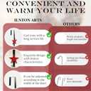 Cast Iron Wreath Hanger for Front Door, Red Star Adjustable Over The Door Hook Wreath Stand, Heavy Duty Door Wreath Hanger and Garland Holder for Fall and Christmas Decorations