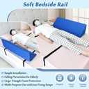 AOSSA Bed Rail Pillow Soft Foam Bolster Bed Rails for Elderly Adults Fall Protector Medical Bedside Safety Assisting Rail Bed Bumper Wedges for Elderly Positioning Hospital Bed Rail Padding Cushion, 33.5*9.8*9.8 inch