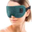 Heated Eye Mask for Dry Eyes: FSA HSA Eligible - Warm Compress for Digital Tired Eyes, Stye Relief - Cordless, Adjustable Heat & Timer Settings - Airplane/Road Travel, Sleep aid, Office nap Green