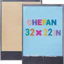 CHEFAN 2 PCS Felt Board for Toddlers Large Flannel Board for Wall, Felt Stories Learning Board with 2 Storage Pocket for Preschool Classroom and Daycare, 32 * 22 Inch, Blue and Brown