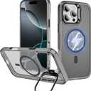 ADDIT Case for iPhone 16 Pro Phone Case iPhone 16 Pro Magnetic Case Fits MagSafe Military-Grade 10FT Drop Resistant Matte Skin Feeling Back Cover Case Fit for iPhone 16 Pro (TP Black)