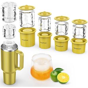 Ice Mold Cube Tray for 40oz 30oz 20oz Stanley Tumbler Cup,Set of 4 Easy Demolding BPA Free Silicone Ice Cube Makers for Water Bottles,Whiskey,Cocktails,Coffee,and More Drinks