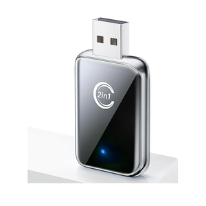 Wireless Carplay Adapter for iPhone, Convert Wired Carplay to Wireless, 2 in 1 Plug and Play Android Auto and Carplay Adapter for iOS 10 Android 11 and Above, Cars with Built-in Carplay