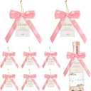 AIMUDI Baby Pink Satin Ribbon Bows 3.5'' Bows for Gift Wrapping Premade Satin Bow with Card Pretied Bows for Wine Bottles Treats DIY Crafts Wedding Bridal Baby Shower Birthday Holiday Decor, 24 PCs
