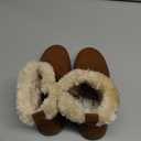 Girls-Boots-Warm-Ankle-Winter-Boots Kids Soft Plush Lining Fur Collar with Zipper Snow Bootie Indoor Outdoor Shoes for Toddler Little Big Kids Girls (Brown)