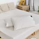 Grounding Pillowcase Queen Size for Better Sleep Includes 15ft Cord Earth Connect Grounded Bedding Pad Grounding Pillowcases Therapy(White, 20x30in)