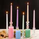 Treela 9 Pcs Spring Pastel Candles Set Easter Colorful Decoration Candy Pillar Taper Candles Gifts for Spring Wedding Home Party Decorations Dining Table Supplie Festive Celebrations, 0.8x9.8 inches, 4x2.8 inches, 2.8x6 inches