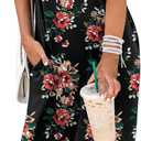 ANRABESS Women Summer Maxi Dress Beach Vacation Sundress Sleeveless Casual Loose Shirt Dresses 2026 Travel Outfits (Black, M)