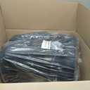 IASEAHK Chair Cushions, Foam Dining Chair Cushions, Tufted Indoor Chair Pads,16.5 x 16.5 x 3.5, Set of 4, Black