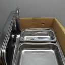 Amhier Chafing Dishes for Buffet 9Qt 4 Pack [Multi-Size Food Pans] Stainless Steel Chafing Dishes [Sturdy and Durable] Chafing Dish Buffet Set for Weddings & Parties & Festival, Silver