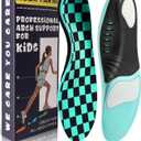 ROCKTAKIN Kids Arch Support Shoe Insoles, Plantar Fasciitis Orthotics Inserts Strong Support for Children's High Arch, Flatfoot Pain Relief, Posture Improve (4.5-5.5 Big Kid (24 CM), Blue)