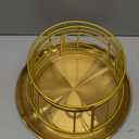 12 Pcs Pizza Stand Set: 4 Metal Stands, 4 Pizza Pans, 4 Spatulas for Weddings, Party(Gold,Round)